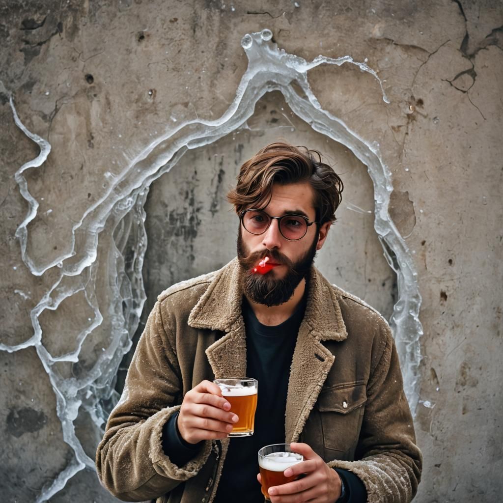 Icy Beer: A Creative Winter Photograph