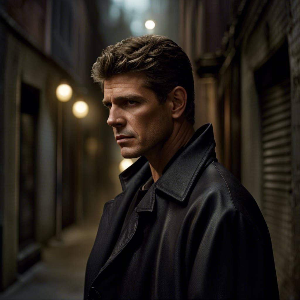 Vampire in Dark Alley: A Photorealistic Portrait