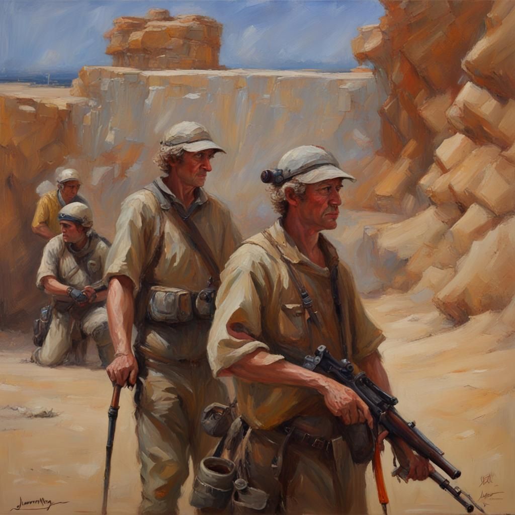 Landscape Background in Gurney Style Oil Painting