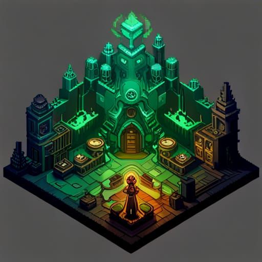 Eldritch Cthulhu in Pixel Art Masterpiece