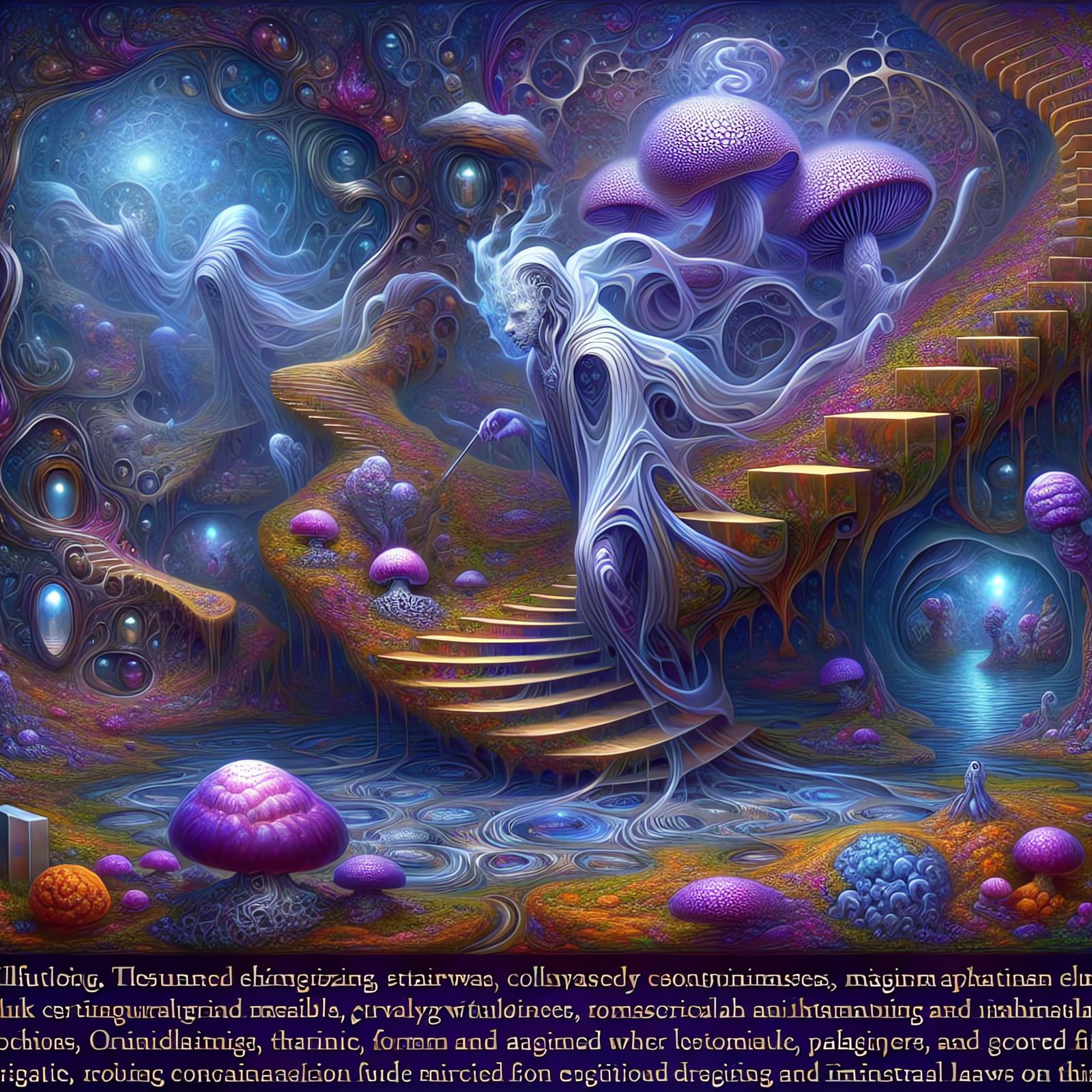 Dreamlike Entity in Surreal Realm of Illusions