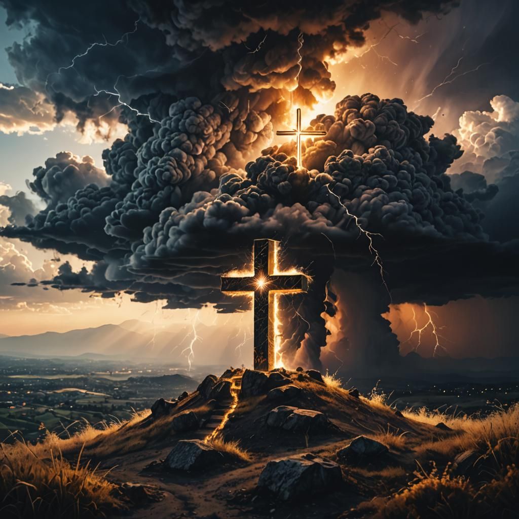 Radiant Smoke Cross on Barren Hill