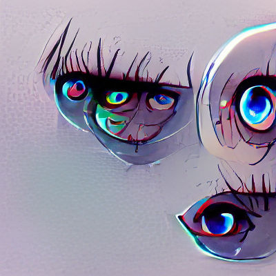 Detailed Glass Eyes Close-Up