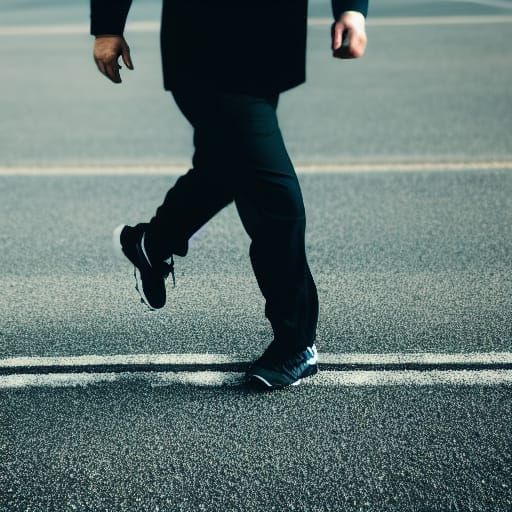 Man Balancing on Hands in Mid-Air