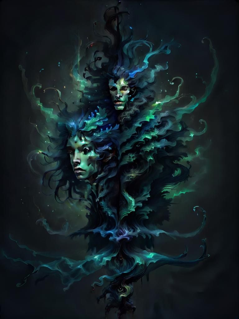 Wind Elemental Oracle Golem Amidst Dancing Petals