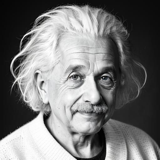 Realistic Portrait of Albert Einstein by Lotte Jacobi