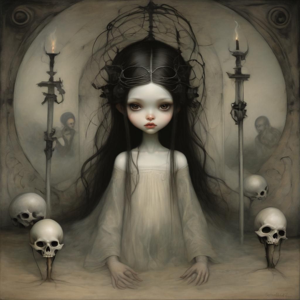 Grimdark Image in Gothic Art Style