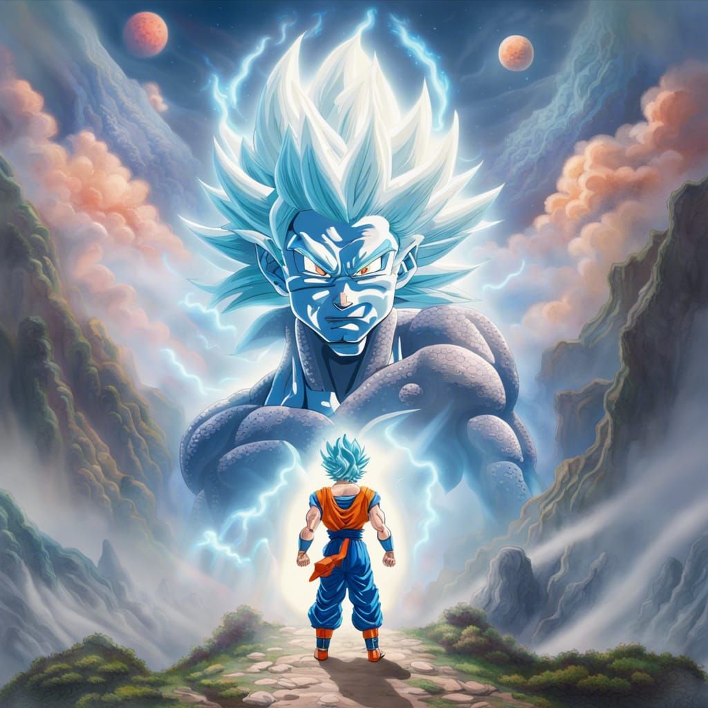 Goku Ultra Instinct on Namek, Hyperrealistic Art