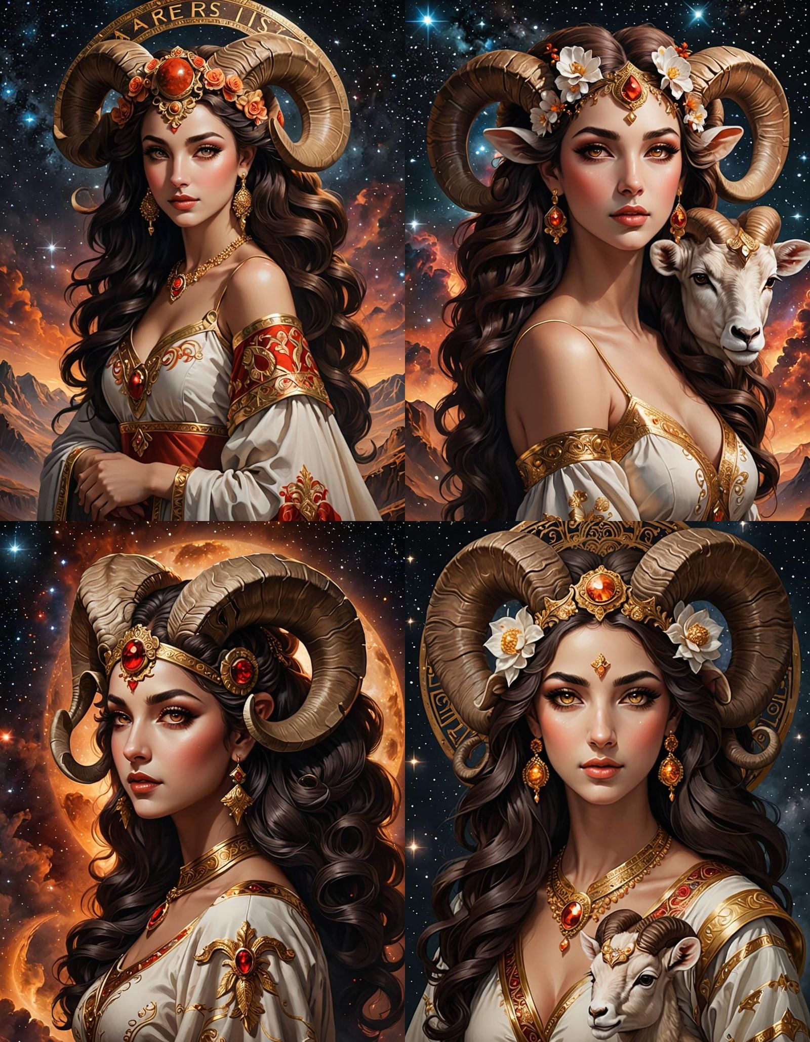 Aries Woman Portrait: AI Generated Image