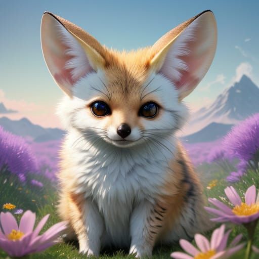 Whimsical Iridescent Alien Critter Basks in Sunlit Meadow