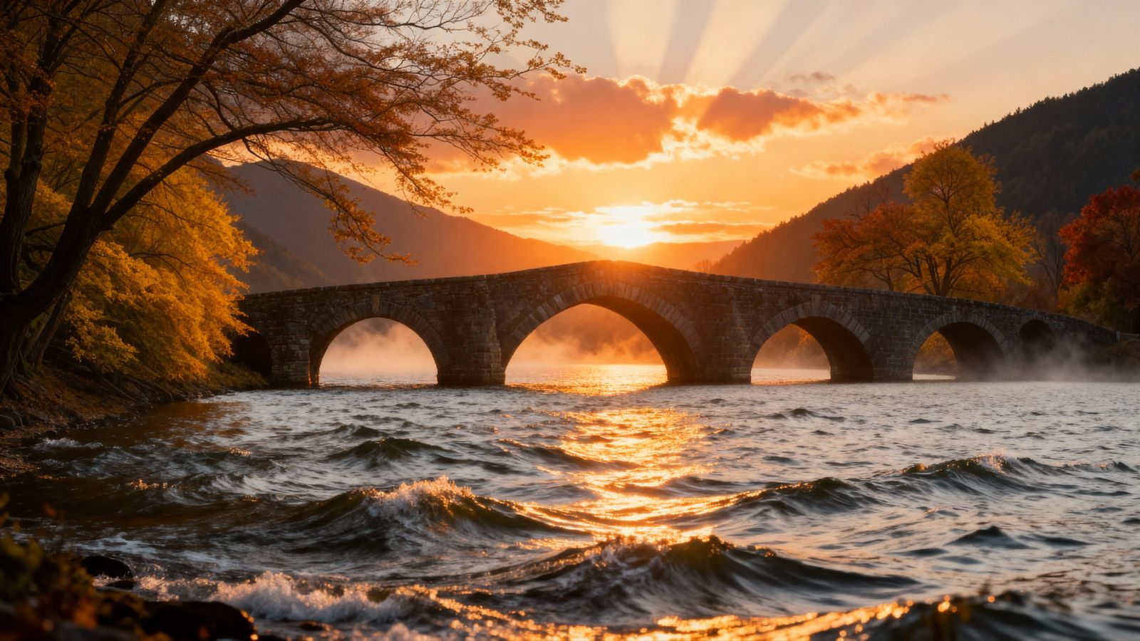 A Serene Bridge Over Calm Water