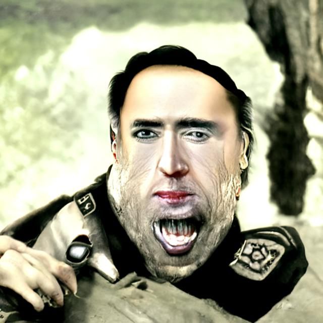 Dystopian City Dominated by Nicolas Cage
