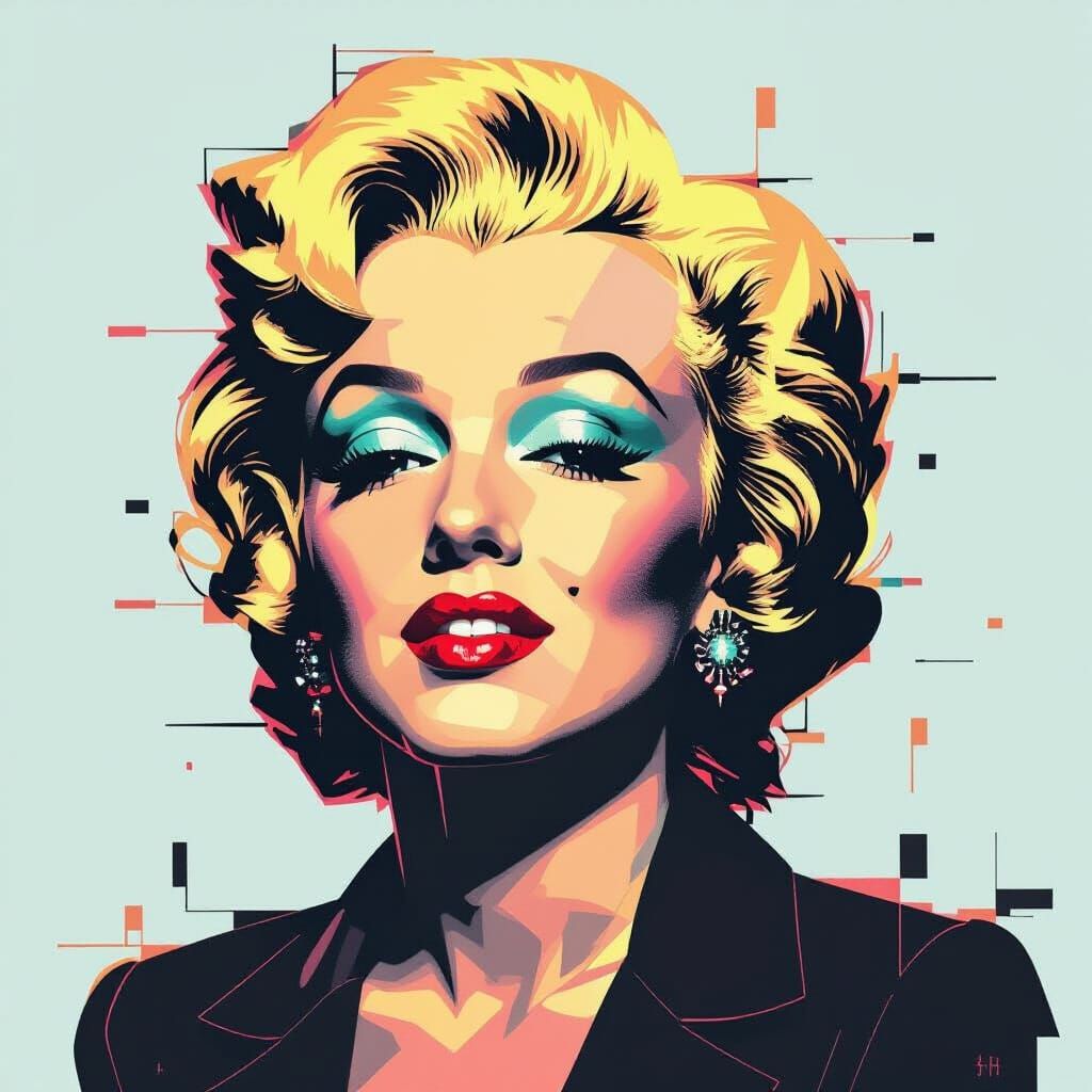 Marilyn Monroe Glitch Art