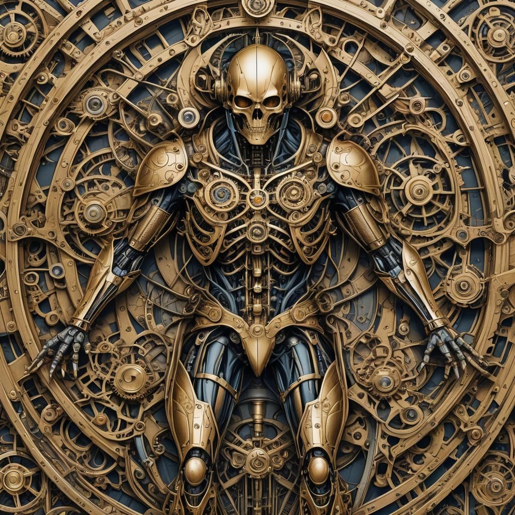 Pixie Anatomy Technical Illustration in Steampunk Style