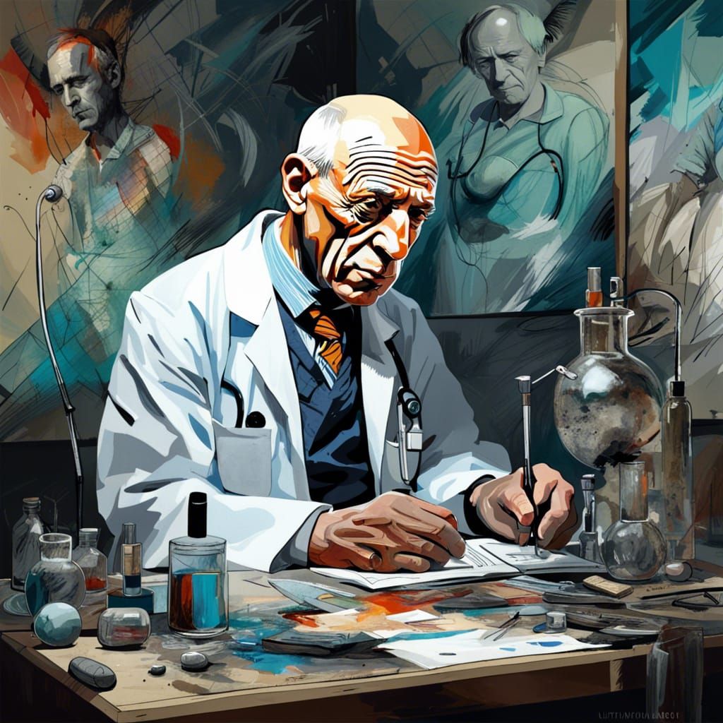 Hyperreal Doctor: A Portrait Inspired by Picasso