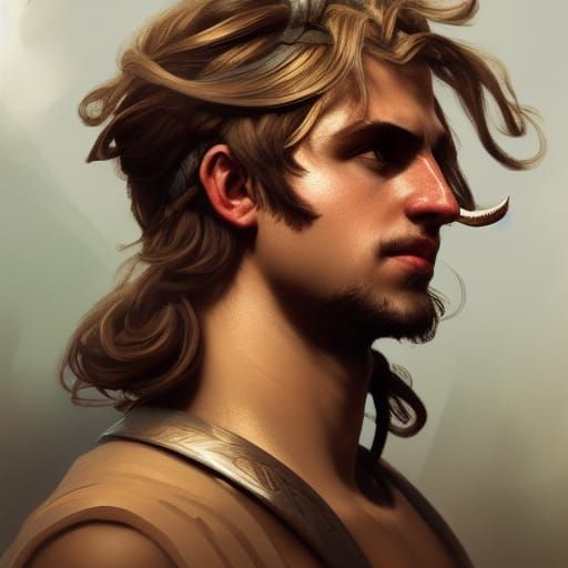 Alexander the Great Portrait in Hyperdetailed Style