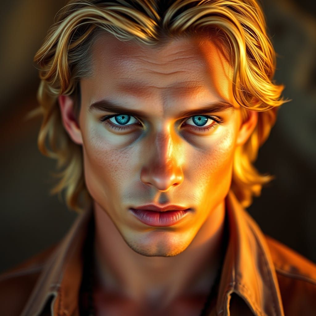 Chiseled Hero Basks in Warm Golden Light