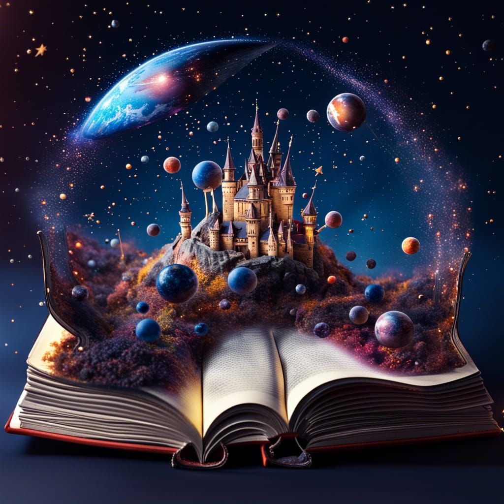 Miniature Galaxy Castle Universe Emerges from Book