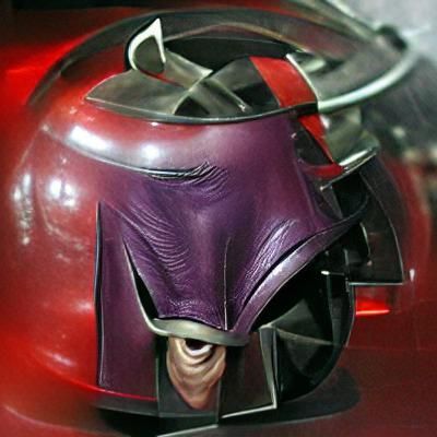 Polished Metal Helmet with Contoured Design