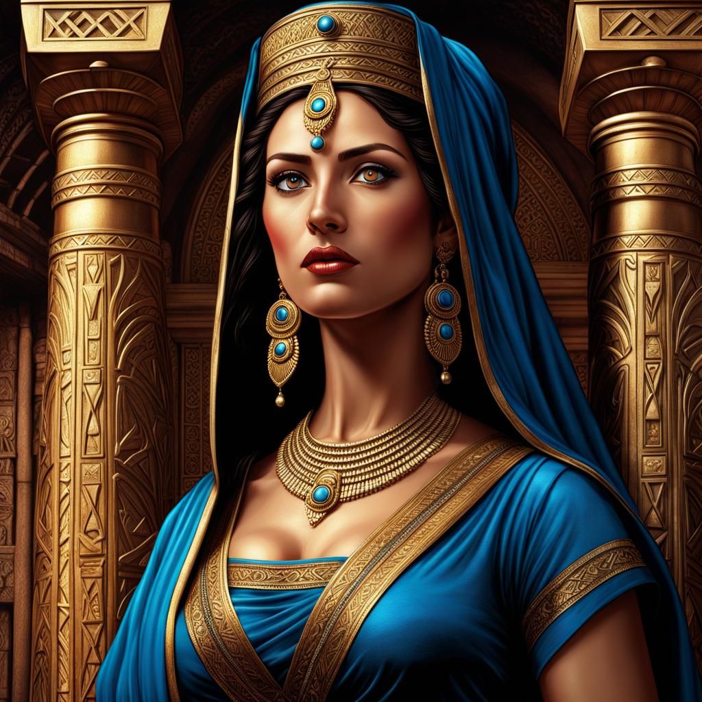 Ancient Judean Noble Woman: Hyperrealistic Digital Portrait