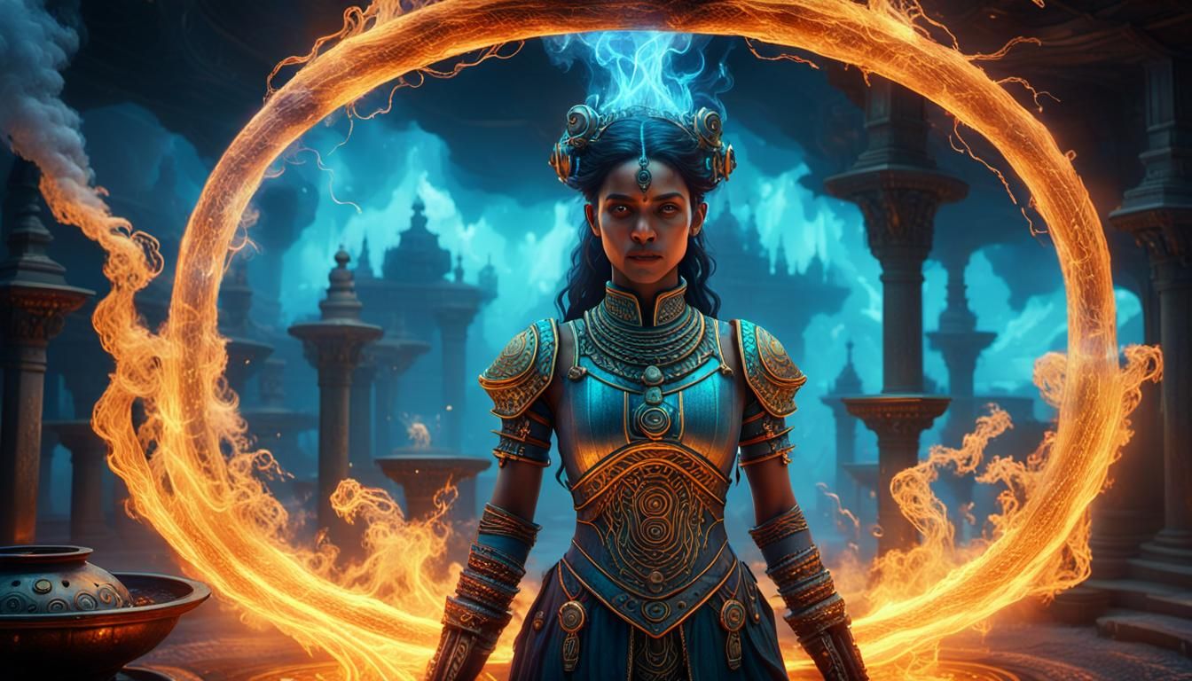 Chennai Cybernetic Alchemist: A Digital Matte Painting