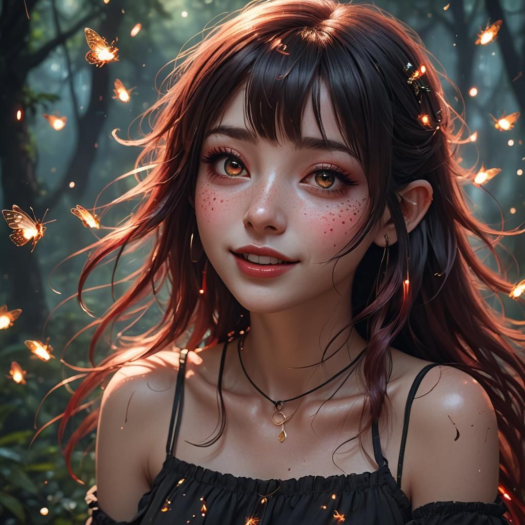 Ethereal Mist with Laughing Girl in 3D Art