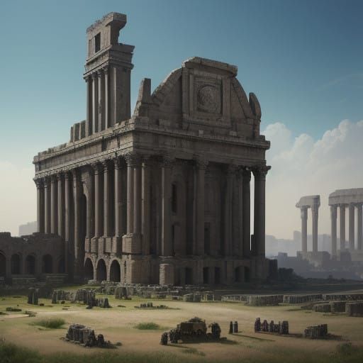 Gladiator in Ancient Roman Arena