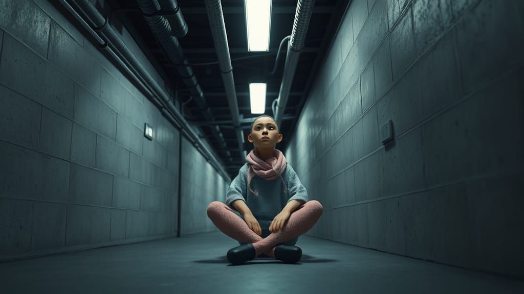 A captivating claymation scene set in an industrial basement...