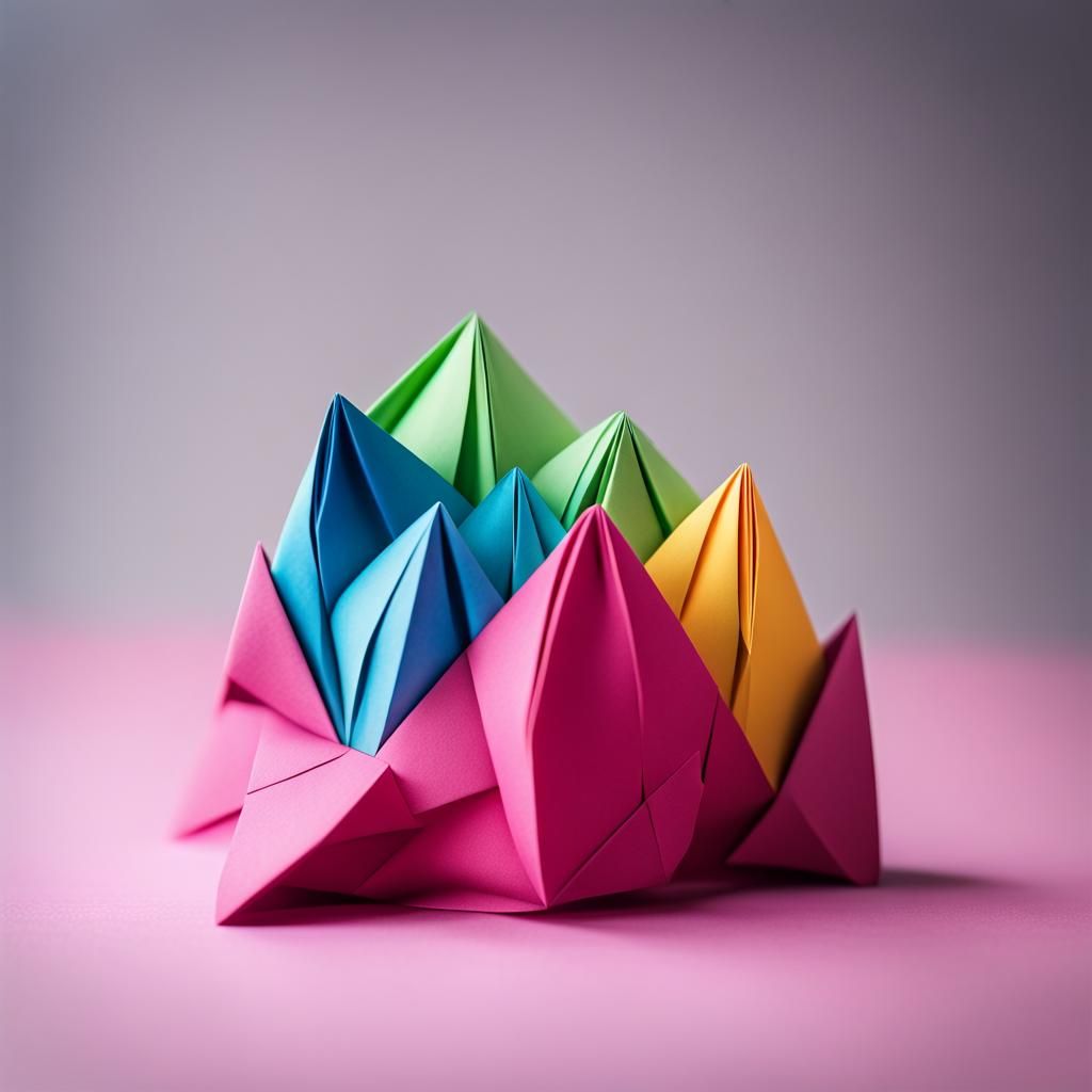 Origami Bouldering Papercraft in 8K Resolution
