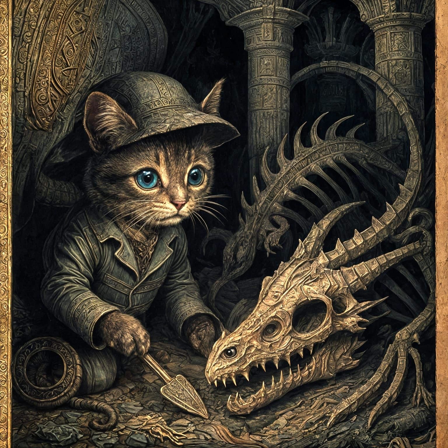 Kitten Archaeologist Unearths Dragon Skeleton: Golden Age Il...