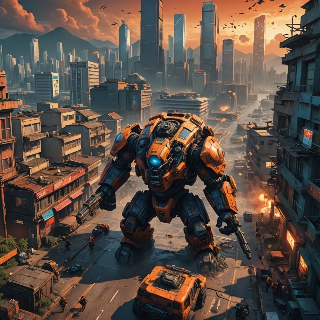 Locust Horde Invades Hong Kong: Matte Painting