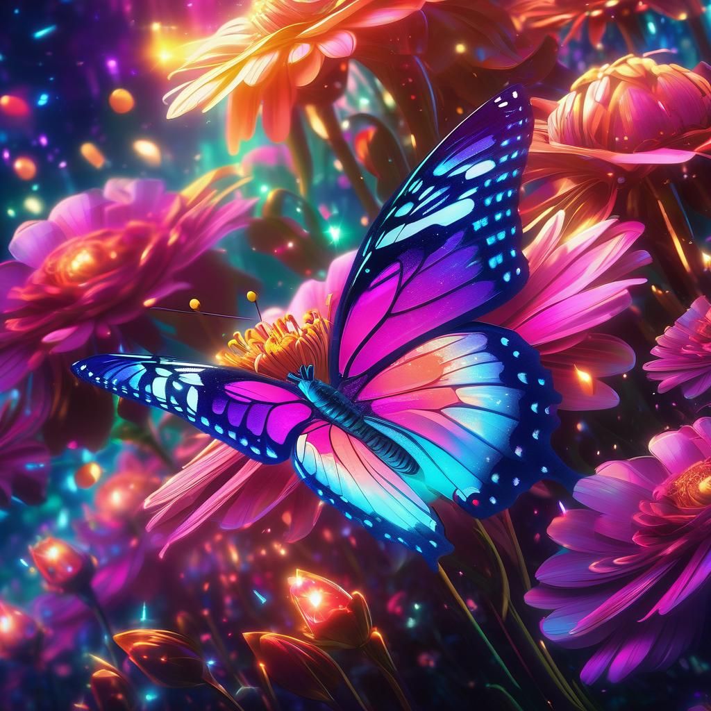 Beautiful magic butterfly