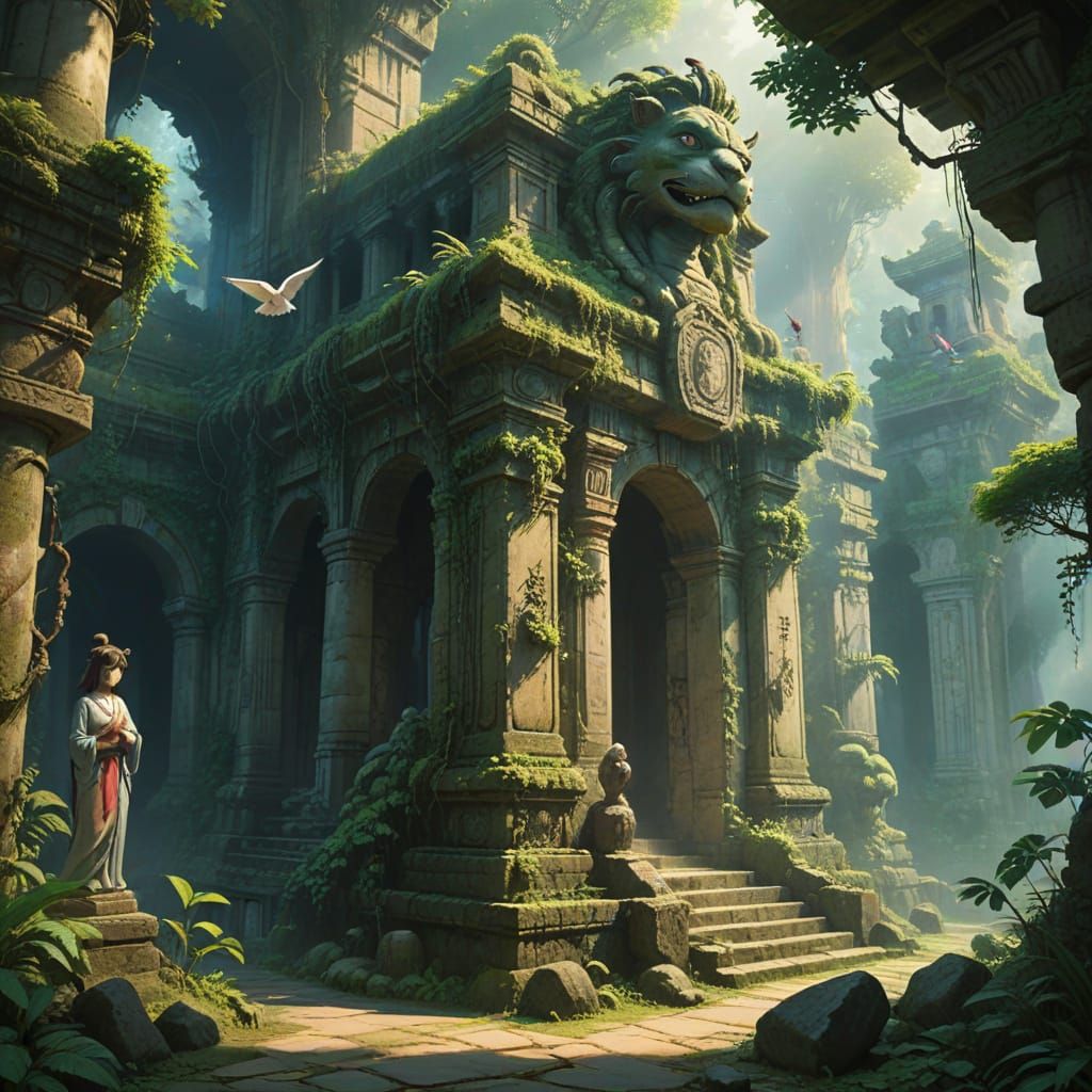 Ancient Jungle Temple Revealed in Digital Matte Painting
