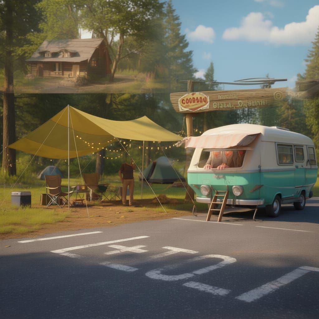 Papa Pig Directs Trailer to Perfect Campsite