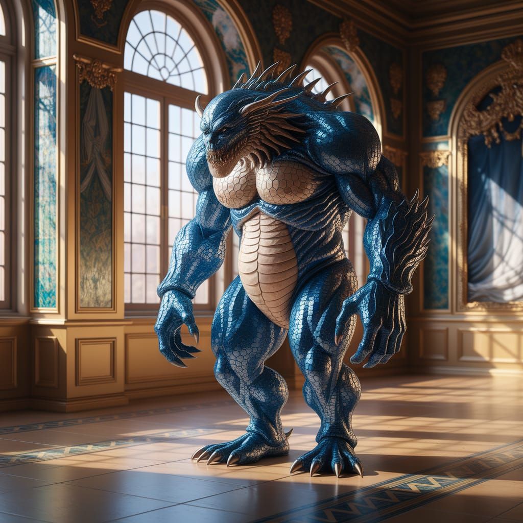 Mosaic Monster in Degas-Inspired Ballet Studio