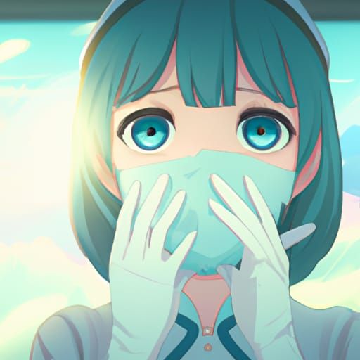 Surgical Nurse Illustration in Anime Key Visual Style