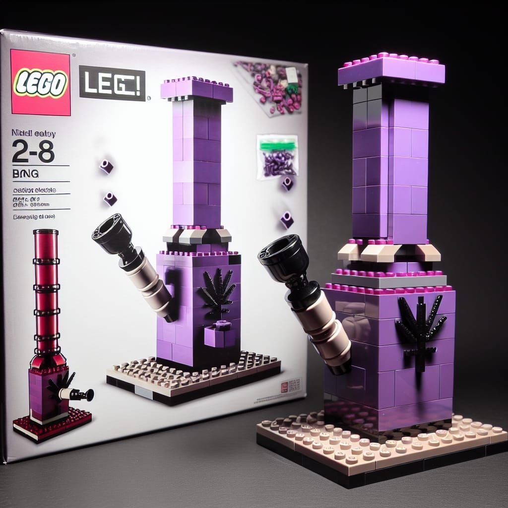 Purple Bong Lego Kit in Original Box