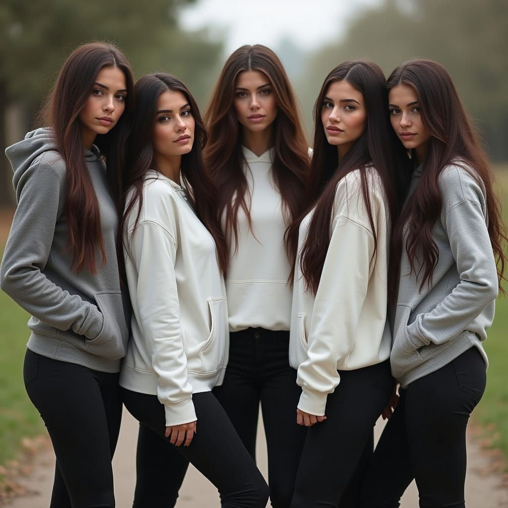 Realistic Portraits of Women in Casual Attire