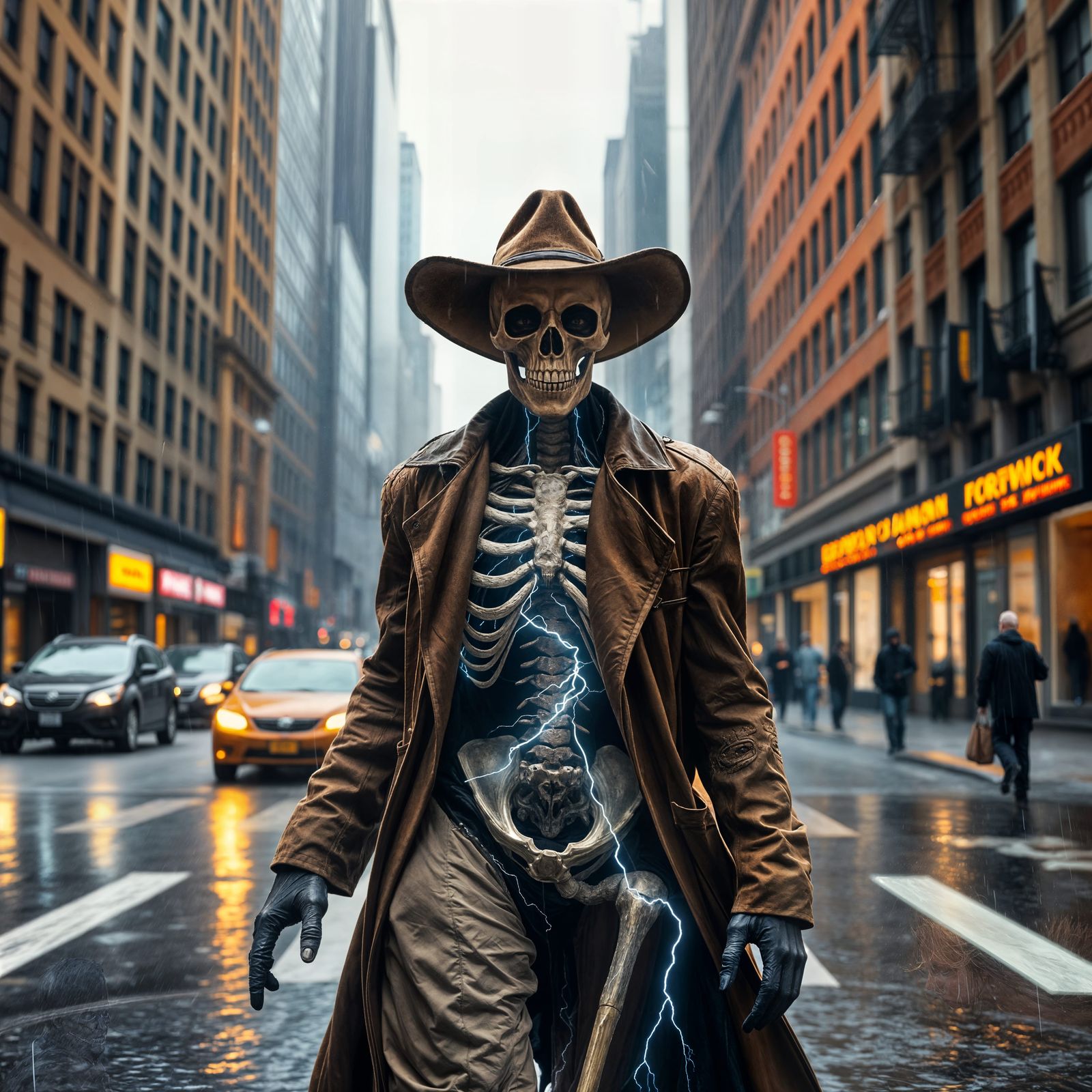 Forgotten God of Thunder Walks the Streets of New York City