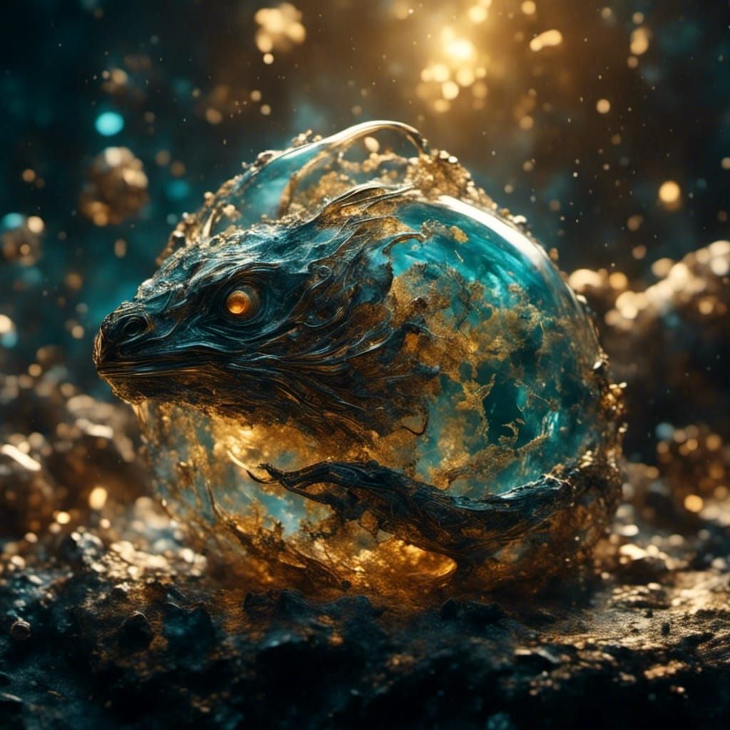 Blob Fish Wields Infinity Gauntlet in Hyper-Realistic Style