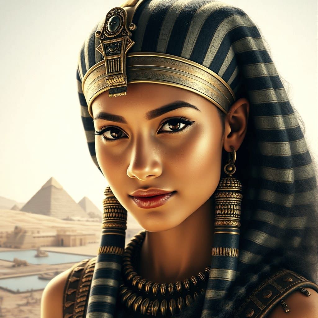 Egyptian Queen in Golden Light