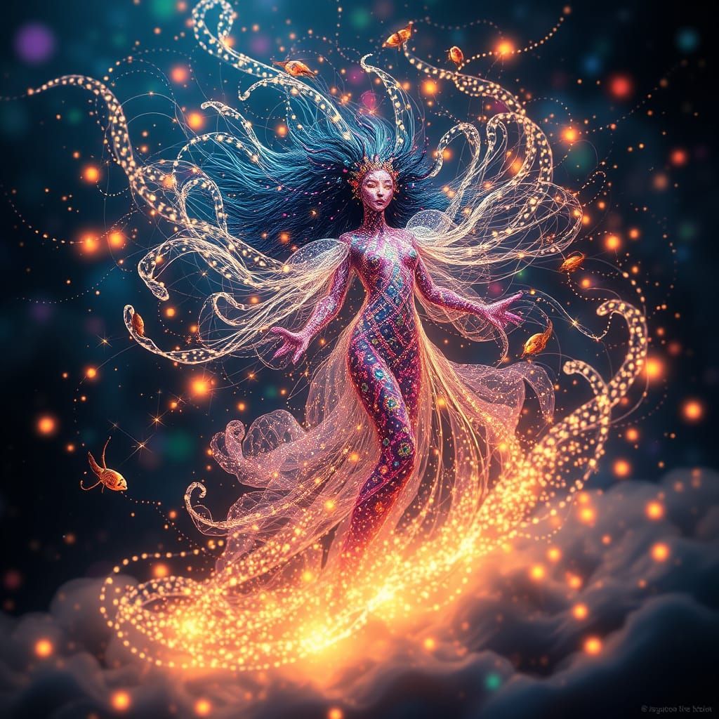 Surreal Spirit Radiates Mystical Light Code