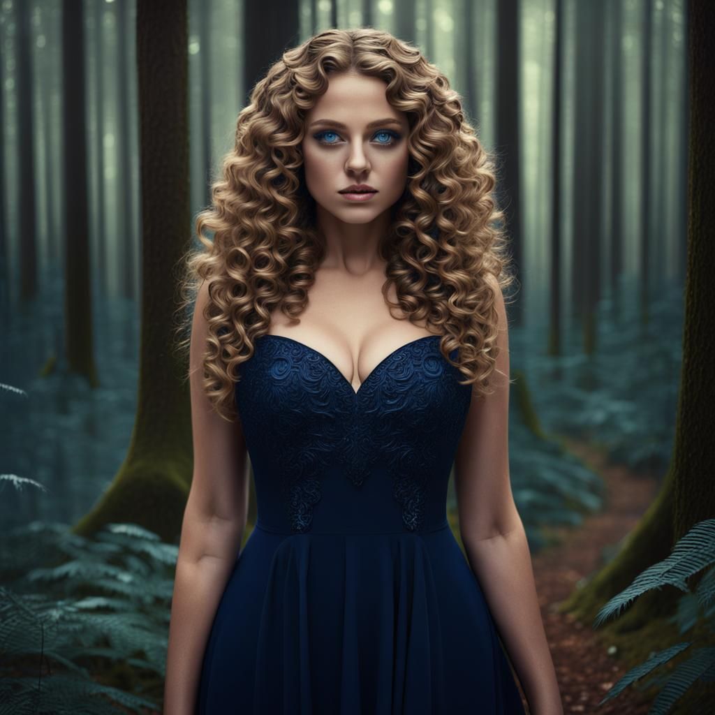 Midnight Forest Beauty in Detailed Matte Painting