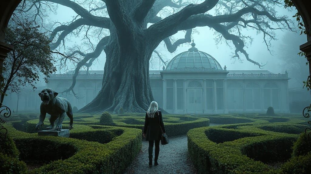 Eldritch Garden Maze: A Gothic Horror Masterpiece