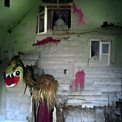 Creepy Monster in Abandoned House Nightmare