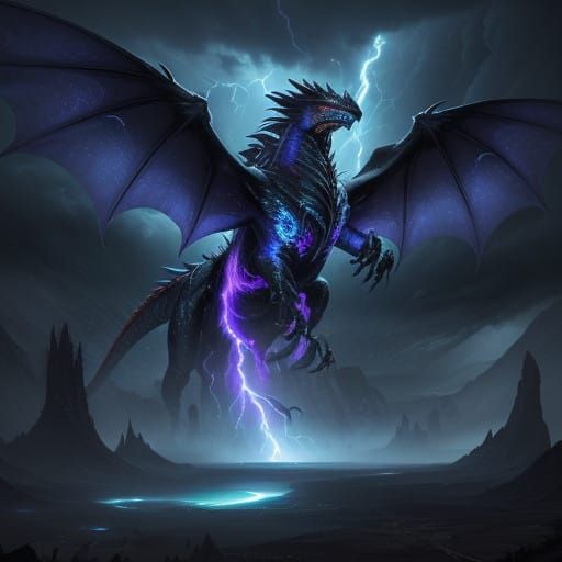 Majestic Storm Dragon Dominates Ancient Mine