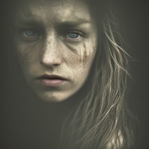 Portrait of a Female Half-Elf Hermit