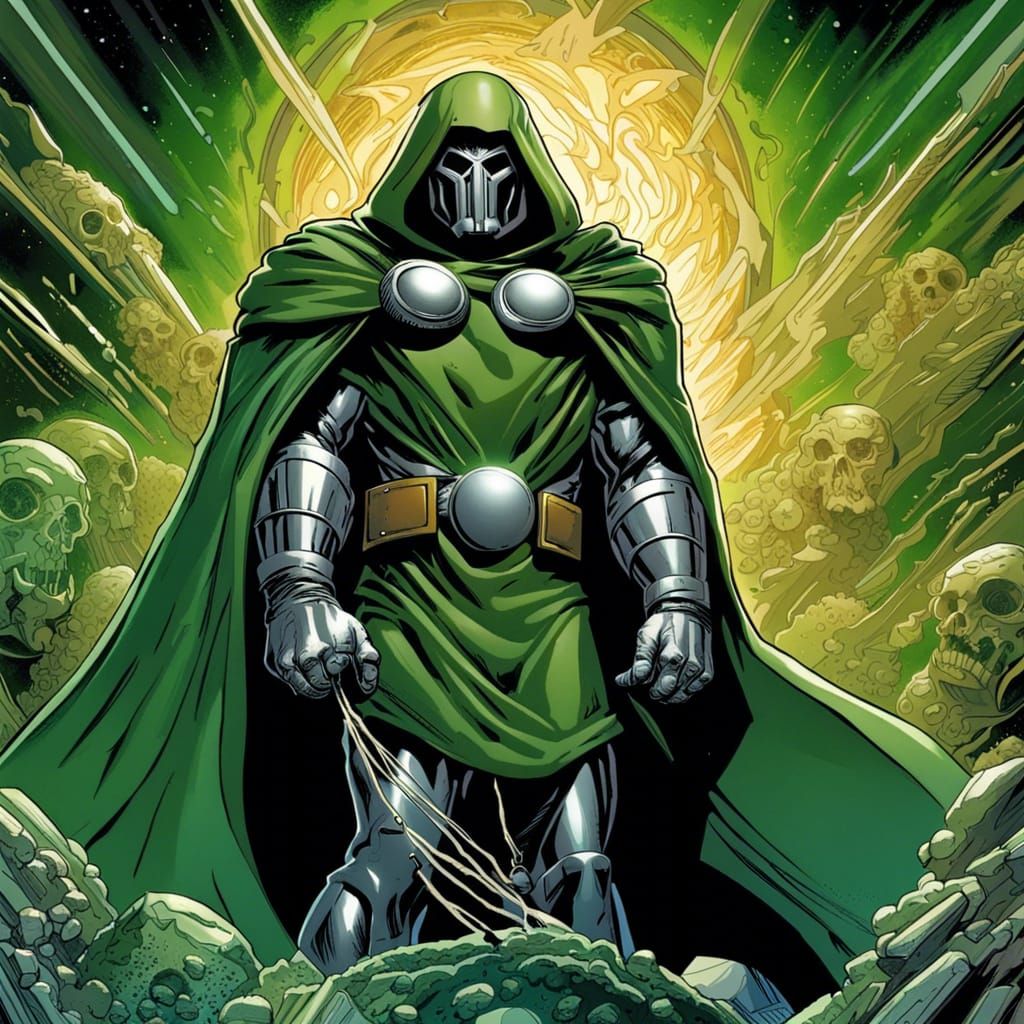 Doctor Doom Comic Art in Modern Style