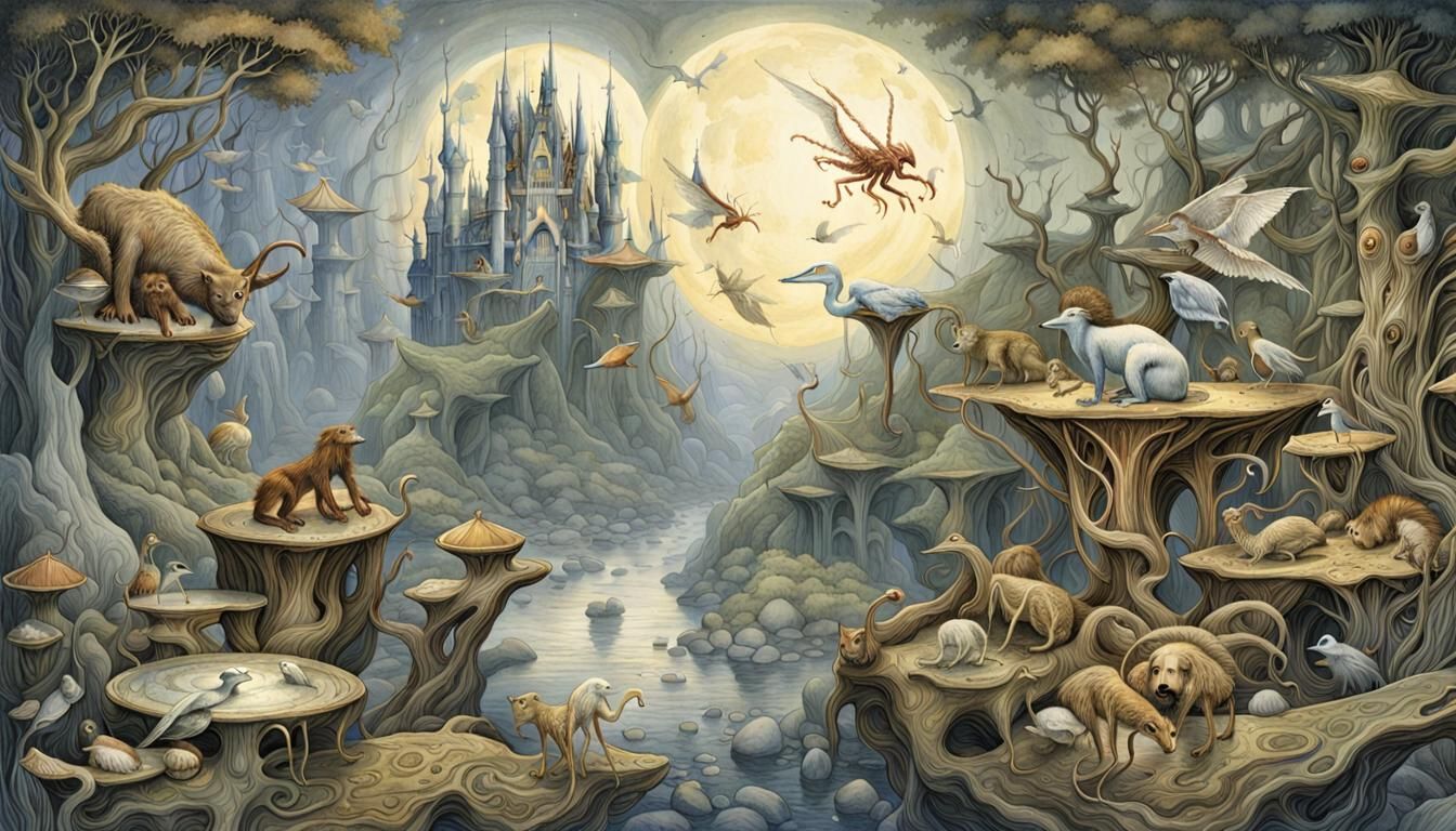 Enchanting Iridescent World Brought to Life as Illustration