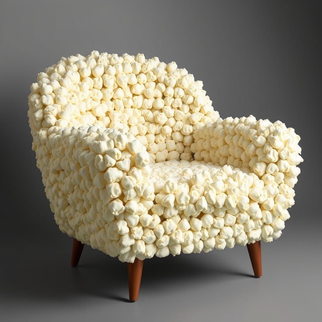 Popcorn Armchair: A Unique AI Creation